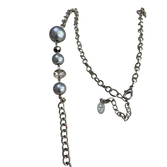 Couture Gems Chain and Bead Long Necklace - Picture 3 of 4